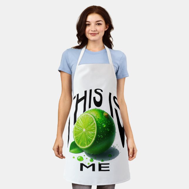 I am sour like a lime or lemon apron (Worn)
