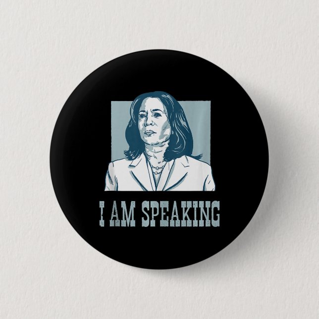 I Am Speaking Harris Wheimer Presidential Election Button (Front)