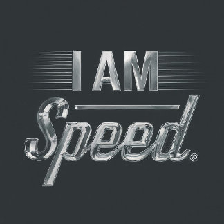 i am speed bold graphic and comfort in white color T-Shirt