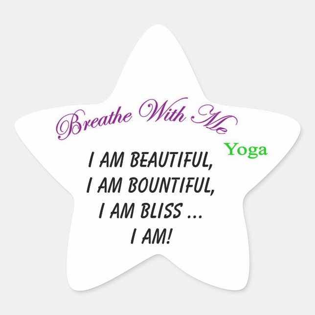 "I Am" Star Sticker (Front)