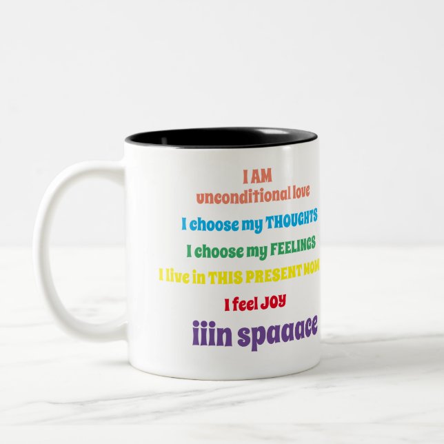 I AM statement mug IN SPACE (Left)