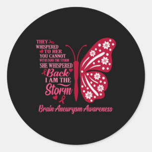 I Am Storm Brain Aneurysm Awareness Month Support  Classic Round Sticker
