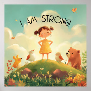 I Am Strong - Girls Empowerment Poster
