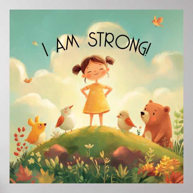 I Am Strong - Girls Empowerment Poster (Front)