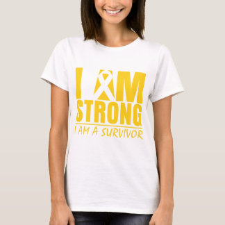 I am Strong - I am a Survivor - Childhood Cancer T-Shirt