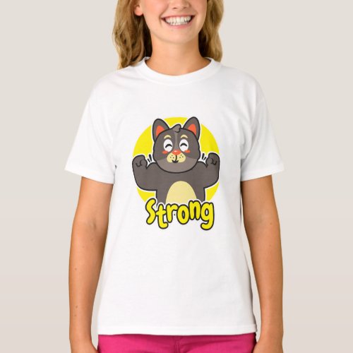 I am Strong Kids Girl  T_Shirt