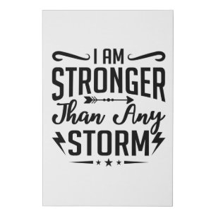 I Am Stronger Than Any Storm Anxiety Mental Health Faux Canvas Print