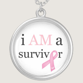 i AM survivor (Pink) Silver Plated Necklace