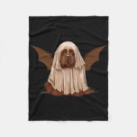 I Am T Ghost Dog. Cute Dog Dressed As Ghost Hallow Fleece Blanket