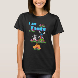 I Am Tante Aunt With Cow Windmill Tulips Wooden Sh T-Shirt