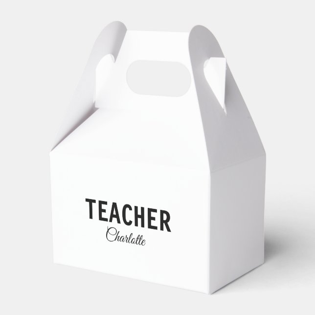 I am teacher school Collegeadd your name text simp Favor Boxes (Front Side)