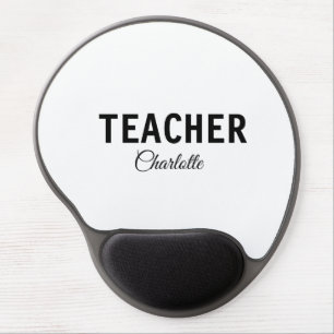 I am teacher school Collegeadd your name text simp Gel Mouse Pad