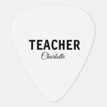 I am teacher school Collegeadd your name text simp Guitar Pick