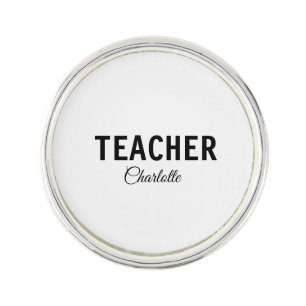I am teacher school Collegeadd your name text simp Lapel Pin