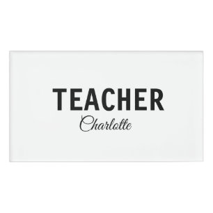 I am teacher school Collegeadd your name text simp Name Tag
