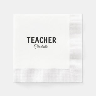 I am teacher school Collegeadd your name text simp Napkins