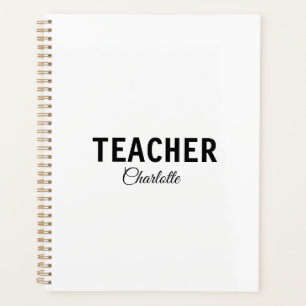 I am teacher school Collegeadd your name text simp Planner