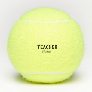I am teacher school Collegeadd your name text simp Tennis Balls