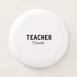 I am teacher school Collegeadd your name text simp Wham-O Frisbee