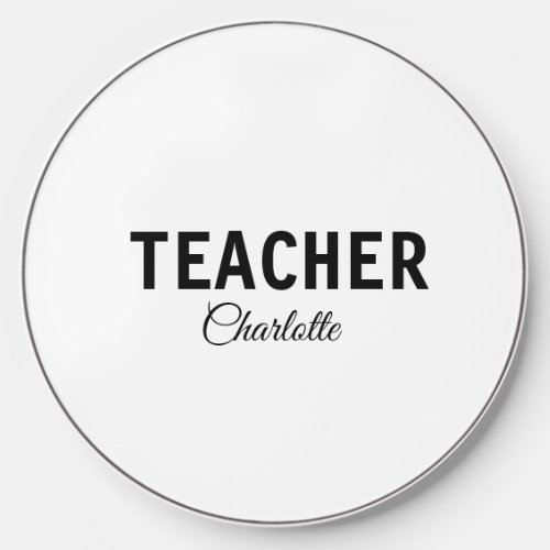 I am teacher school Collegeadd your name text simp Wireless Charger