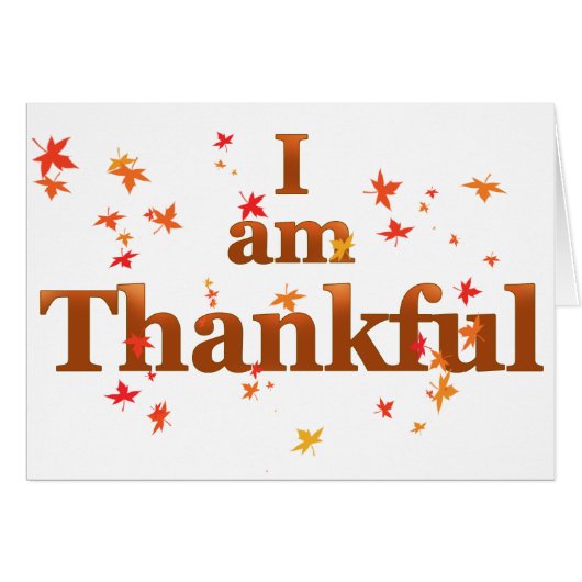 i am thankful cards (Front Horizontal)