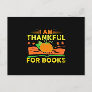 I Am Thankful for Books Postcard