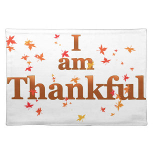 i am thankful placemat