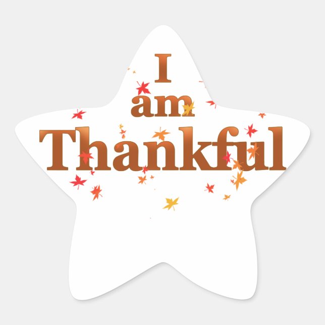 i am thankful star sticker (Front)