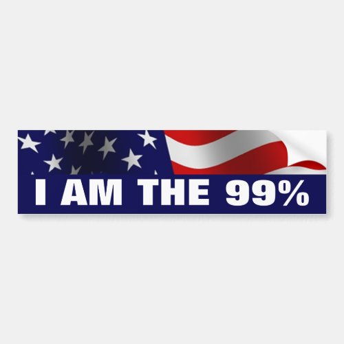 I am The 99 Percent Bumper Sticker
