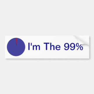 I Am The 99% Pie Chart Bumper Sticker
