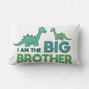 I am the big brother boy dinosaur brother lumbar pillow