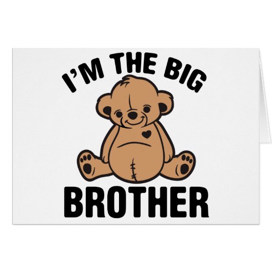 I am the big brother cards (Front Horizontal)