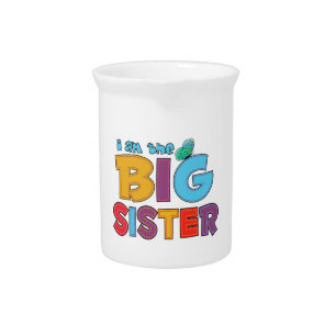 I am the Big Sister Butterfly Beverage Pitcher