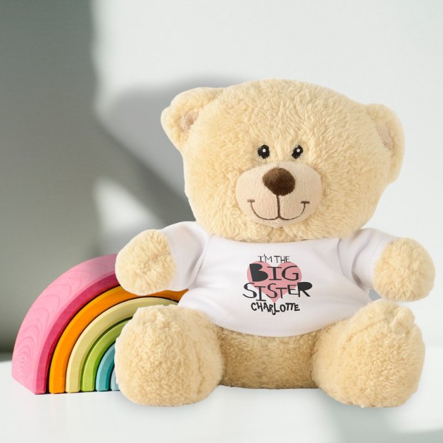 I Am The Big Sister Personalized Heart Teddy Bear (Creator Uploaded)
