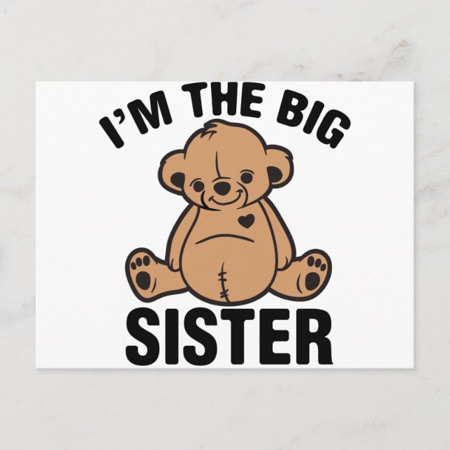 I am the big sister postcard (Front)