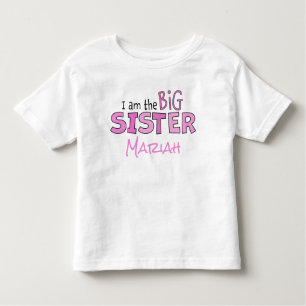 I am the Big Sister Whimsical Pink Cute Modern Toddler T-shirt