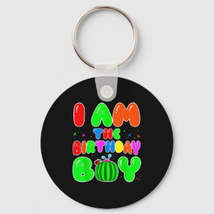 I Am The Birthday Boy Funny Watermelon Birthday Fa Keychain