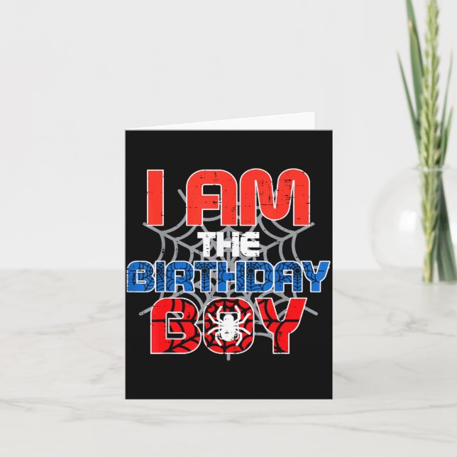 I Am The Birthday Boy Sder Party Family Matching B Card (Front)