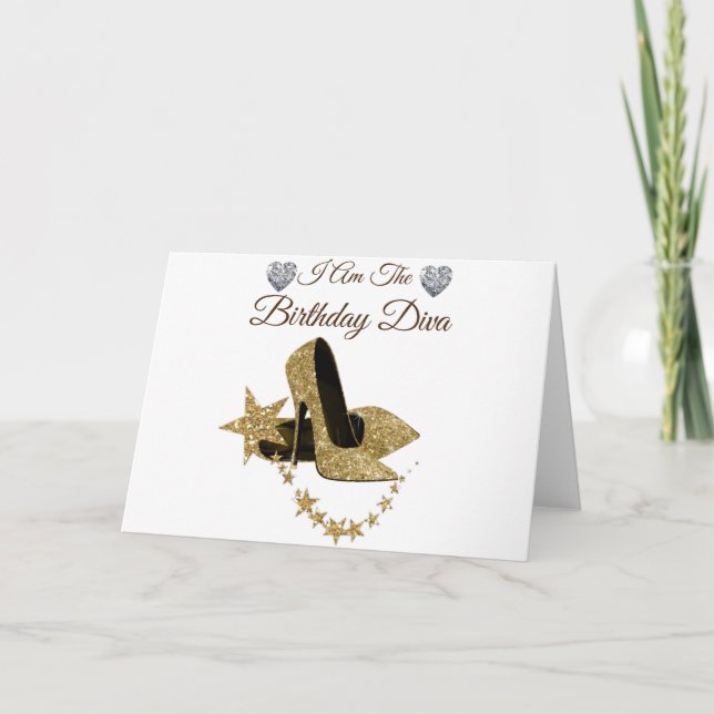 I am the Birthday Diva Card (Front)