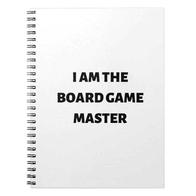 I am the board game master notebook (Front)
