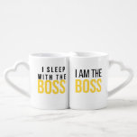 I Am The Boss | I Sleep With The Boss Mug Set<br><div class="desc">One of a kind gift set.  These coffee cups are the perfect gift for that BOSS Couple in your lives! Get it now before it is gone!</div>