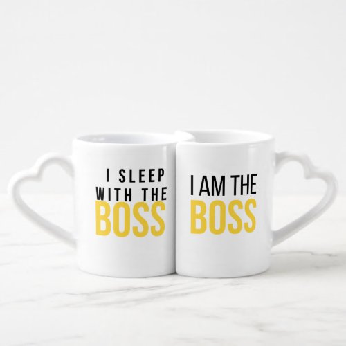 I Am The Boss  I Sleep With The Boss Mug Set