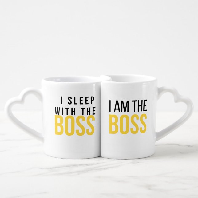 I Am The Boss | I Sleep With The Boss Mug Set (Front Nesting)