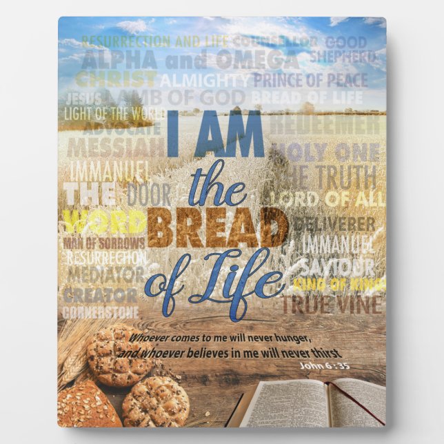 I am the bread of life, Jesus said Plaque (Front)