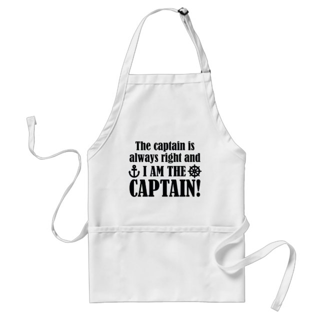 I Am The Captain Adult Apron (Front)