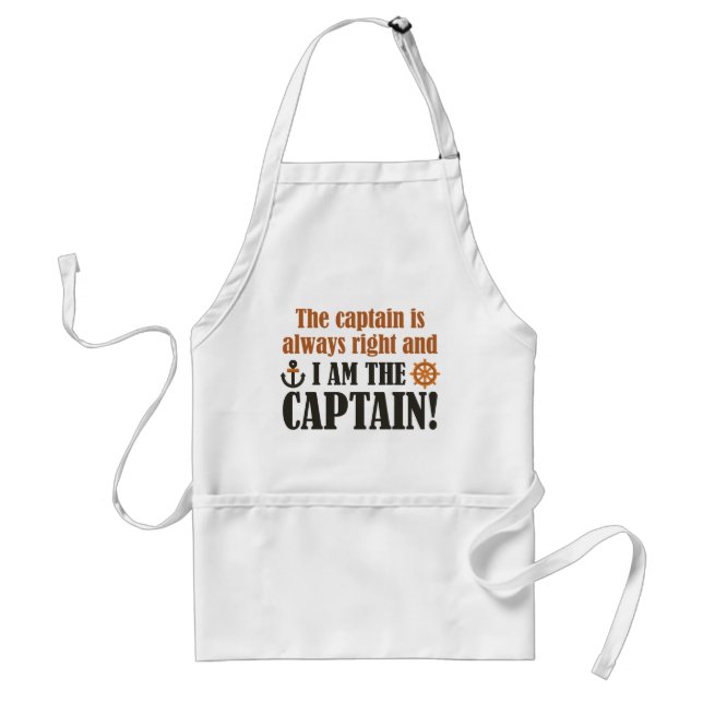 I Am The Captain Adult Apron (Front)