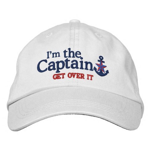 I Am The Captain Humor Nautical Star Anchor Embroidered Baseball Hat