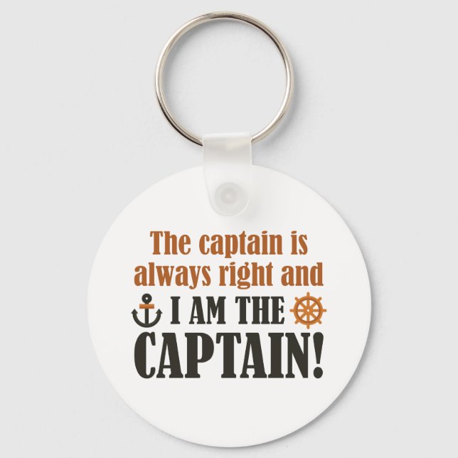I Am The Captain Keychain (Front)