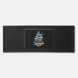 I Am The Captain Now Boating Captain Gift Bar Mat