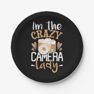 I Am The Crazy Camera Lady Paper Plates